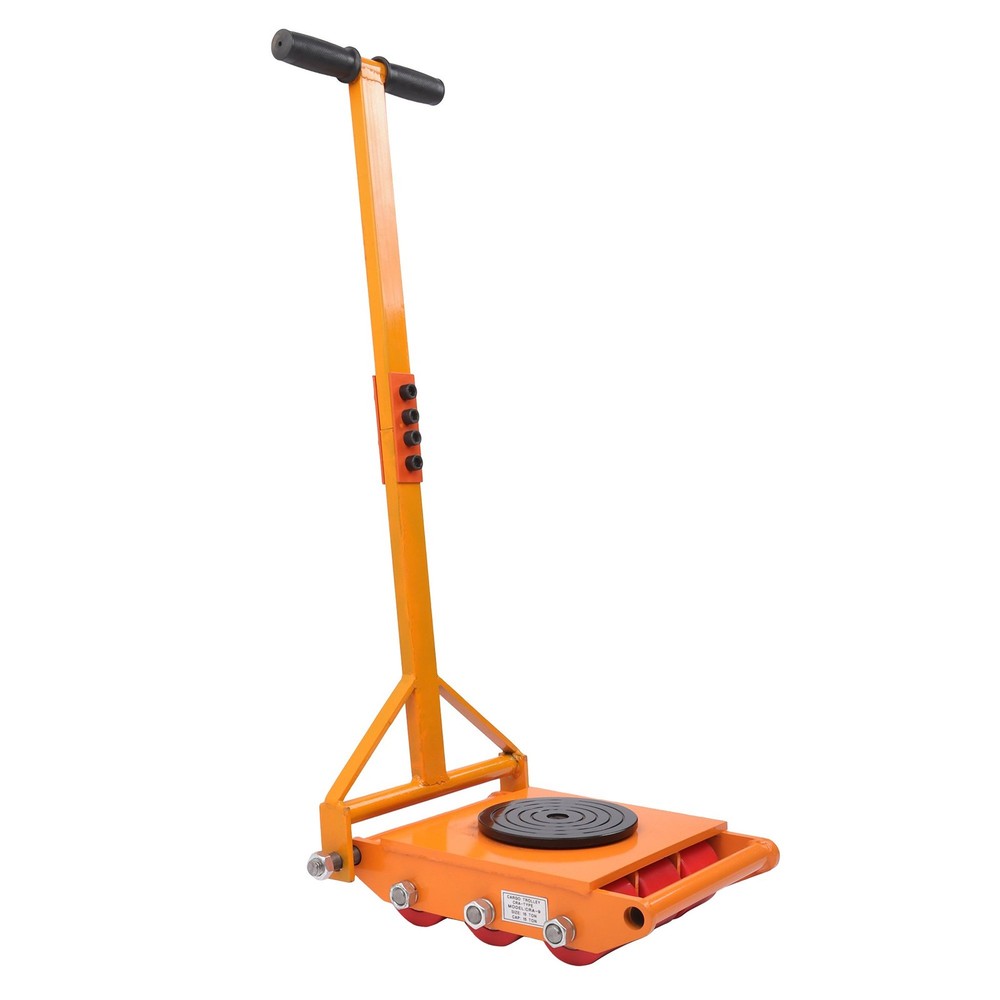 15T 9 Rollers Machine Dolly Skate Machinery Mover Cap 360° Rotation with Handle