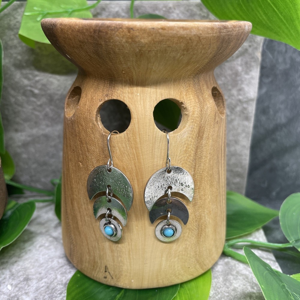 1.5” Silver-tone Bohemian Drop Dangle Earring Set New Free Ship C1912