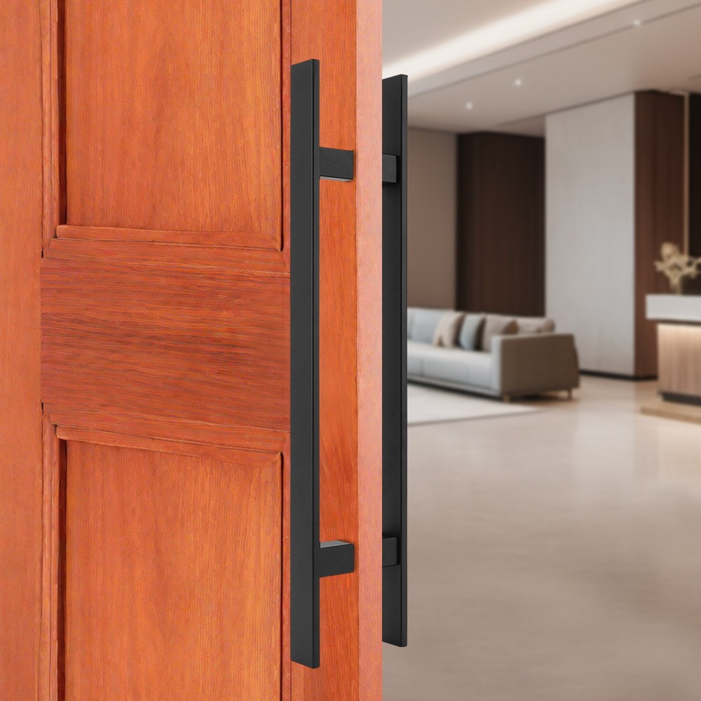 Stainless Steel Double Sided Push Pull Door Handle, H-shaped Door Pull Handle