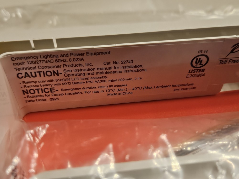 X2 Energy Efficient Compact Exit Sign Long Lasting Light Damp Red LED TCP & AMZN