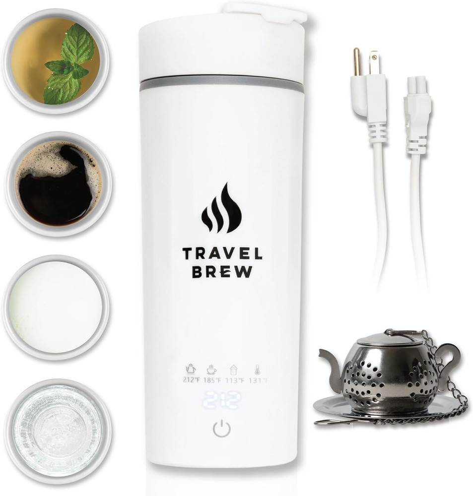 Portable Travel Kettle with Tea Infuser- Mini Electric Kettle with 4 Temperature