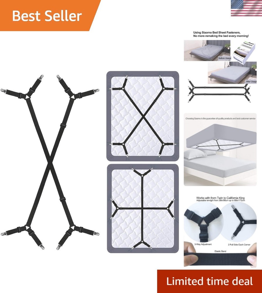 Bed Sheet Holder Straps - Sheet Straps Adjustable Bed Sheet Clips Fasteners K...