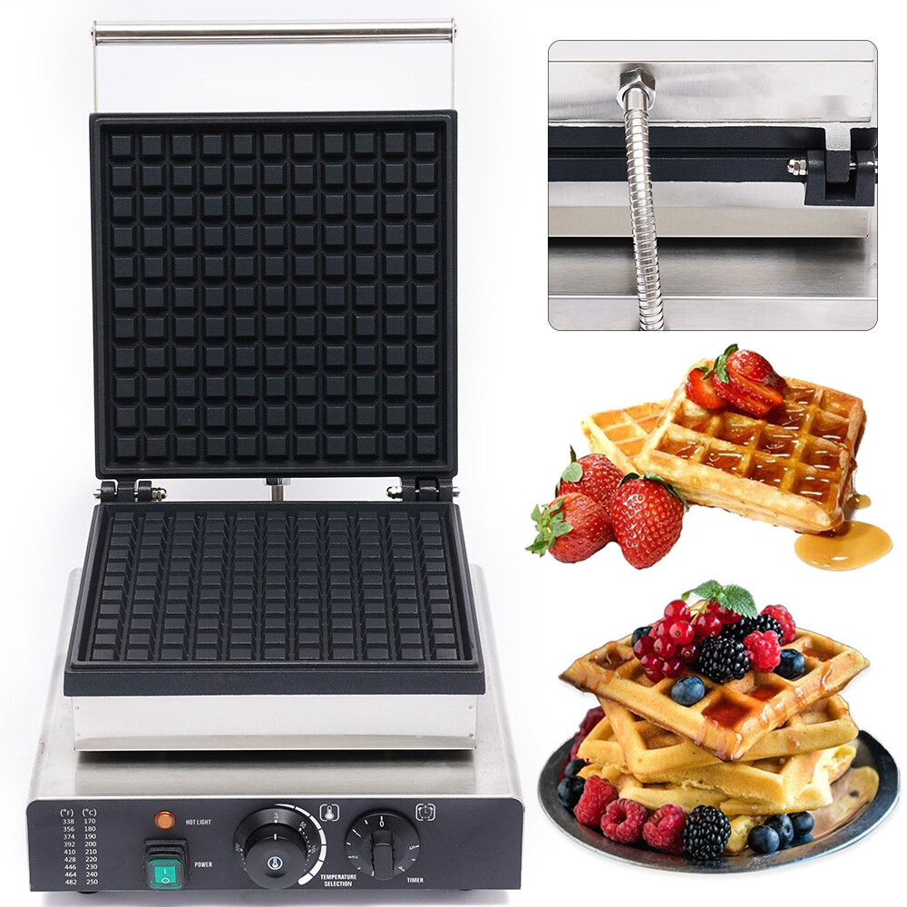 110 V Commercial Waffle Maker Rectangular Stainless Steel Body Waffle Maker New