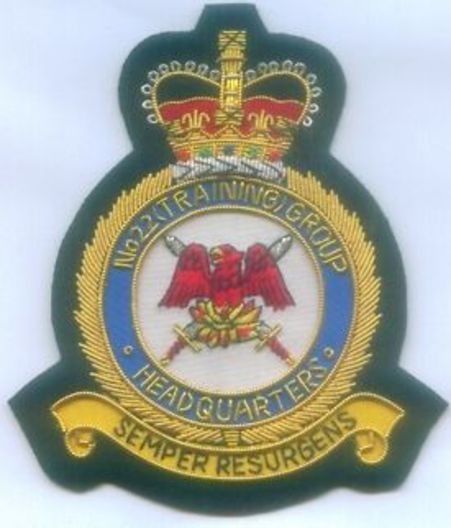 UK Britain RAF 22 Training Headquarters Squadron Patch Air Wing Unit Command