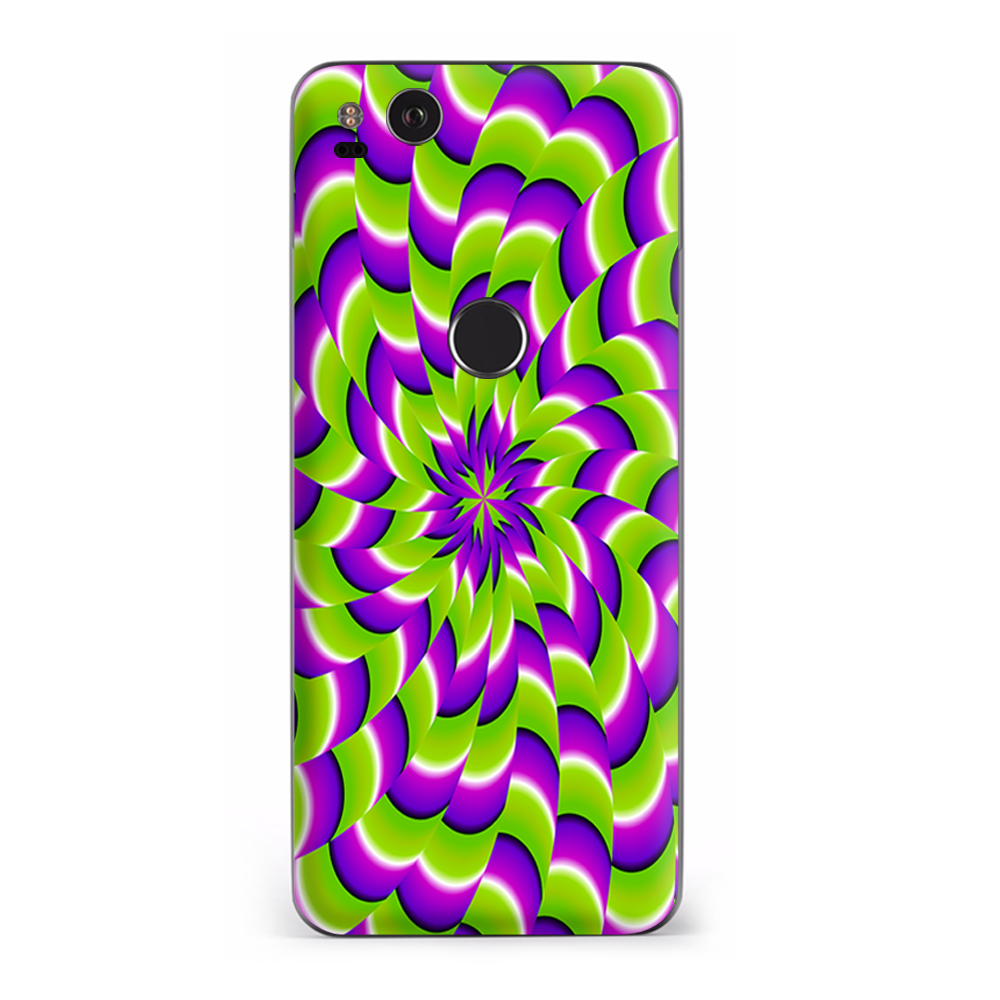 Google Pixel 2 Skins Decal Wrap Trippy Psychedelic Motion swirl