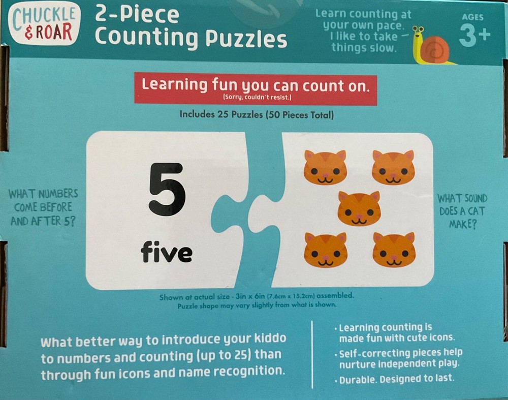 2-Piece Counting Learning Puzzle