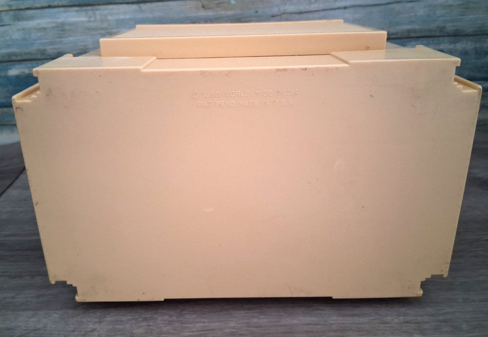 Vintage Sewing Box Caddy Folding 50 Spool Thread Bobbin Organizer