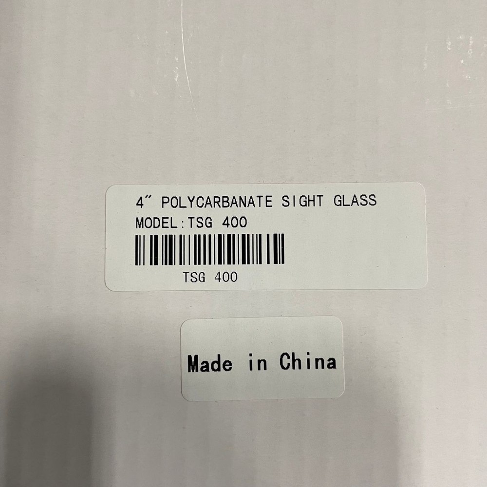 SEAL FAST TSG400 Polycarbonate Sight Glass 4"