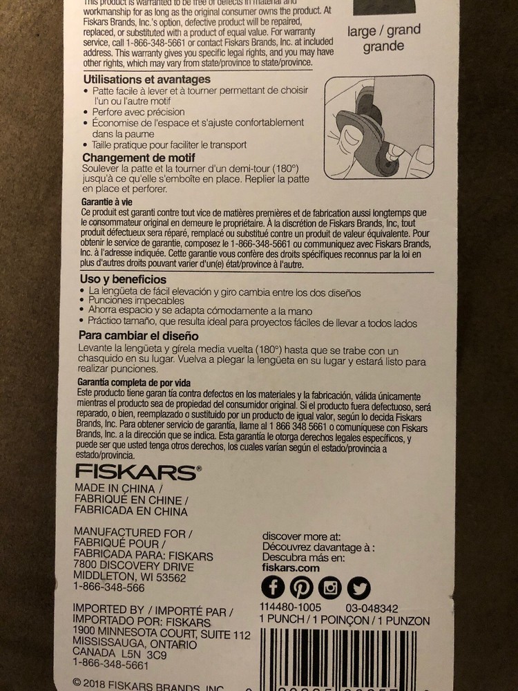 Fiskars Twist & Flip Corner Punch
