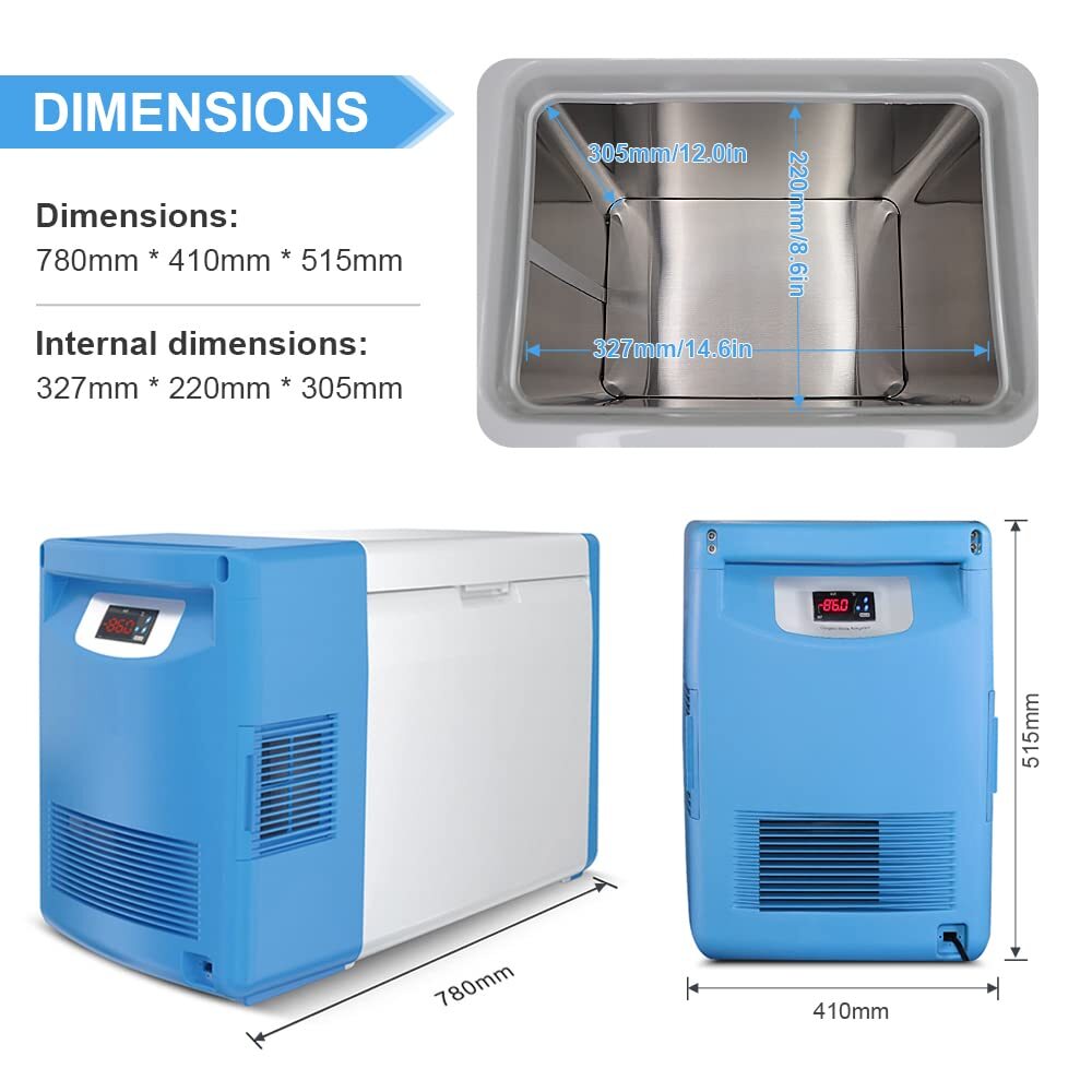 -86° Ultra-Low Temperature Freezer -122.8℉ Cooling Refrigerator Samples Storage