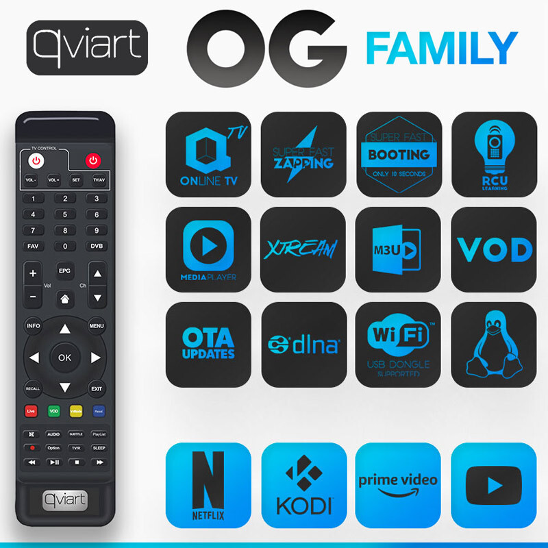 Qviart OG Co Full HD Linux CA IPTV Combo Receiver