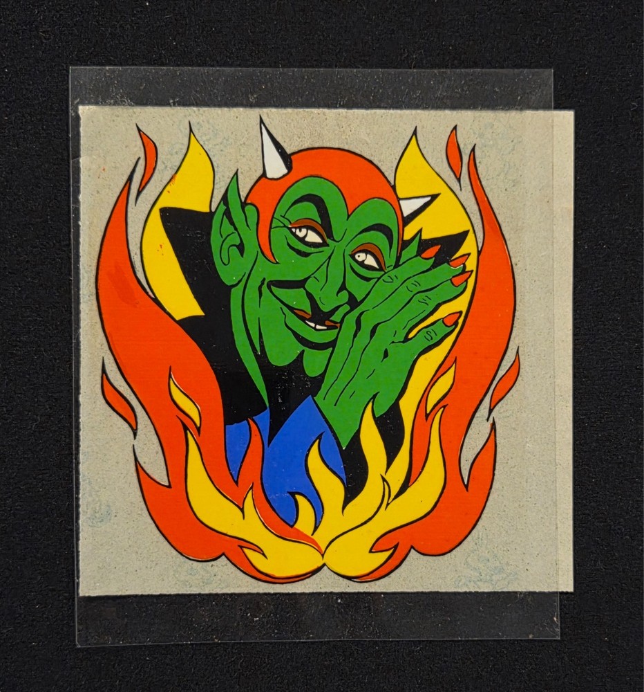 RARE SAM DALAL MAGIC "DEVIL" & "INDIAN ROPE TRICK" DECAL FOR PROPS, BOXES, ETC.