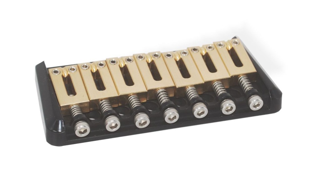 Bridge Hardtail 7 String Modern String thru body Black Brass Saddle 63mm 122742B