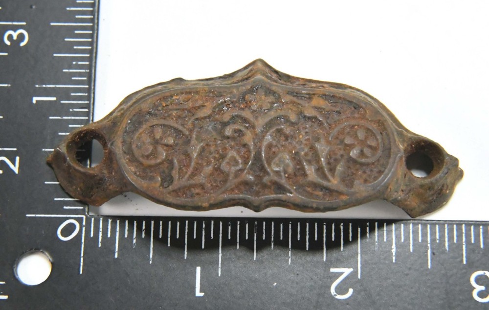 2 MATCHING VINTAGE EASTLAKE STYLE CUP DRAWER PULL