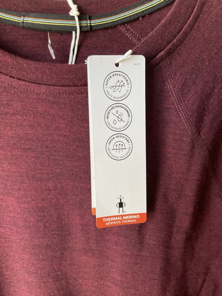 NWT Smartwool Thermal Base Layer Sz Xs Black Cherry Active