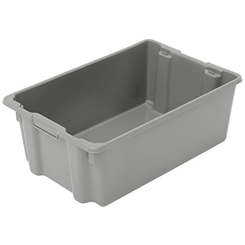 Orbis Grey Stack-n-Nest Plastic Solid Lug - 28"L x 18"D x 10"H