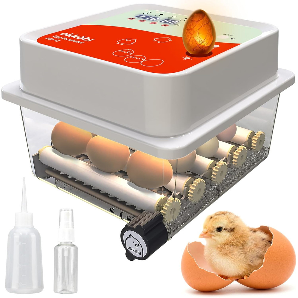OBI-12 Egg Incubators for Hatching Eggs – Incubator for 12 Eggs with Automatic E