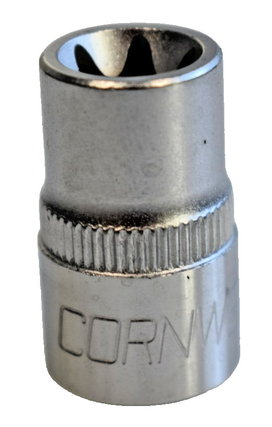 Cornwell Tools CBSE122 E12 TORX External Star Shallow Socket 3/8" Drive Chrome