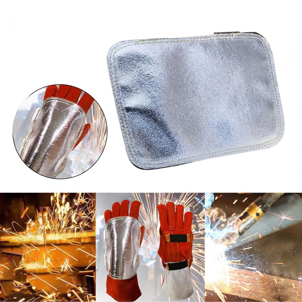 Aluminized Back Welding Hand Pad Fireproof Gloves Pad Welding Hand Pad for