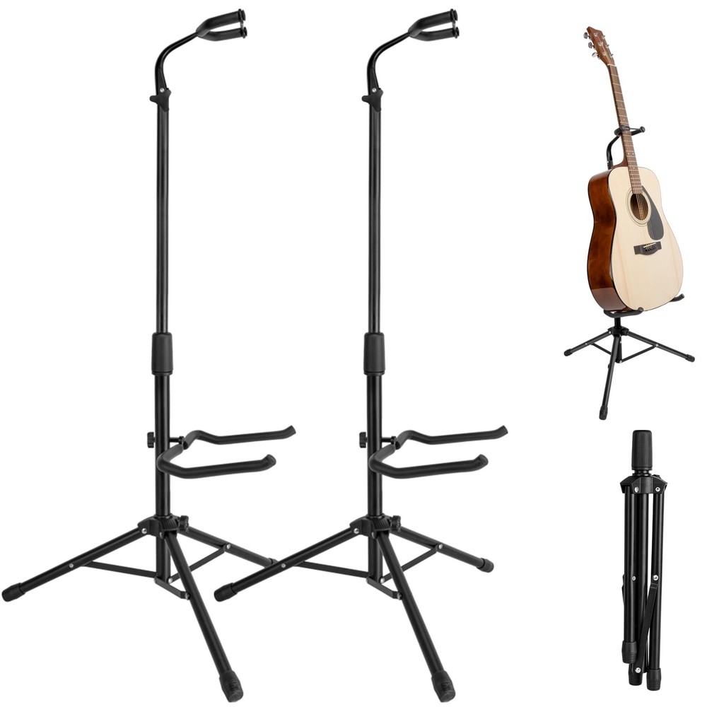 Guitar Stand 2 Pack Height Adjustable Foldable | 20LB Load Capacity for