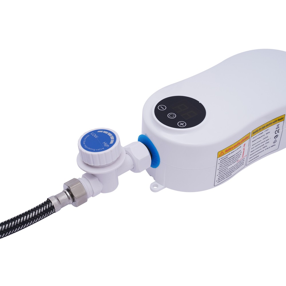 Instant Electric Bathroom Hot Water Heater White 110V 3500W
