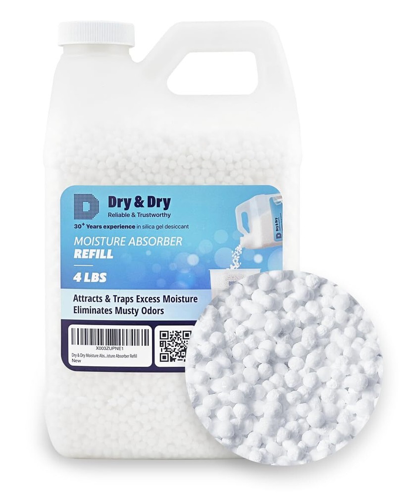 4 lbs Moisture Absorber Refill Beads for Dehumidifiers Home & Basement Use