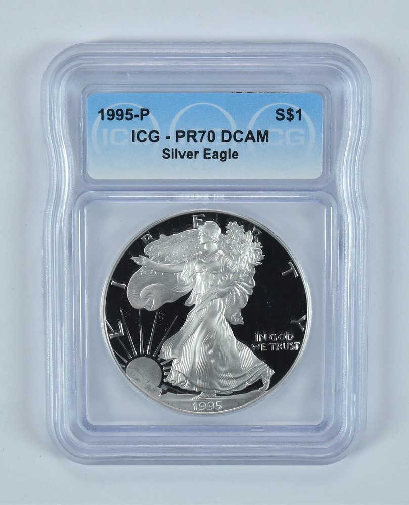 1995-P American Silver Eagle PR70 DCAM ICG