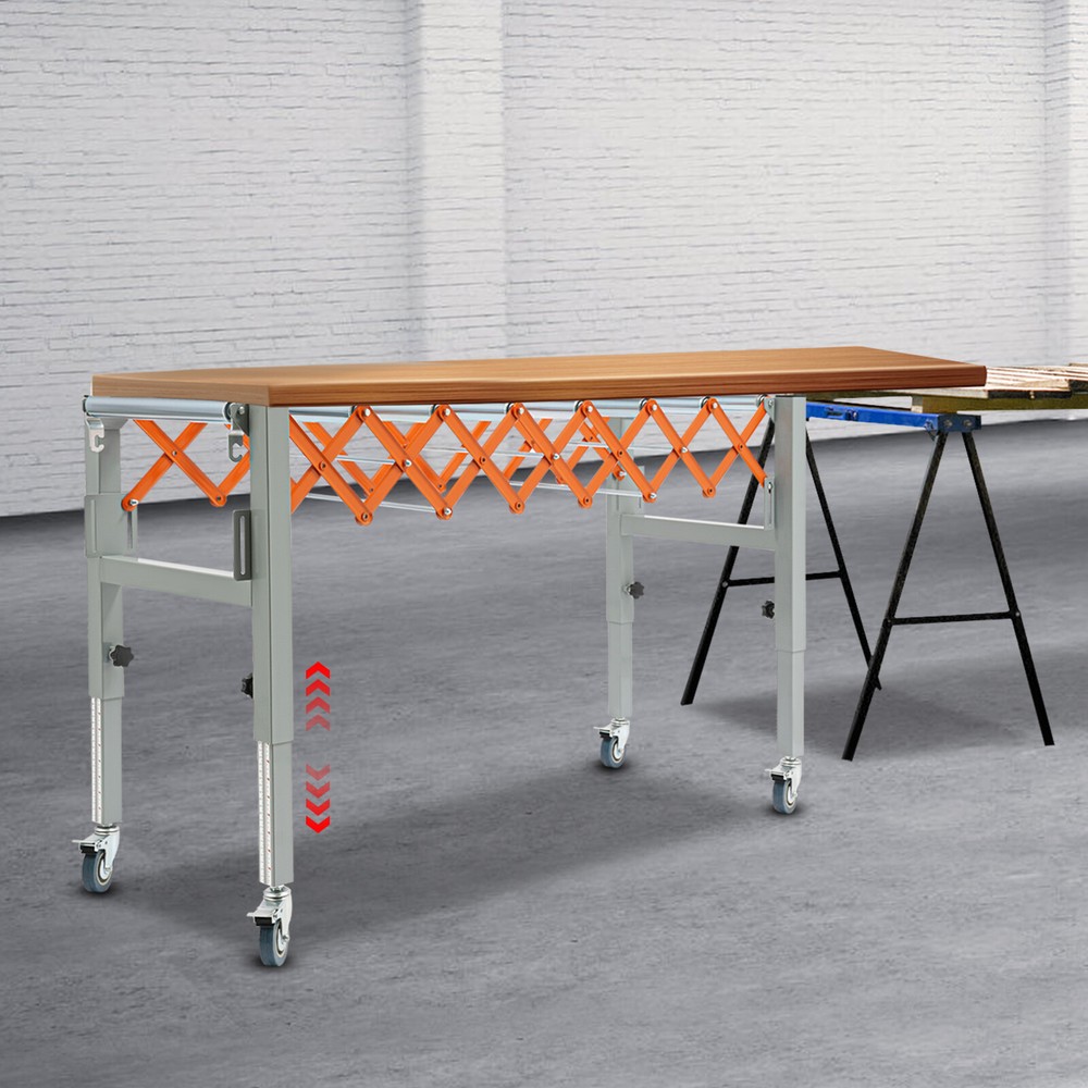 Adjustable Conveyor Table Flexible & Extendable Conveyor Roller Table 50kg max.