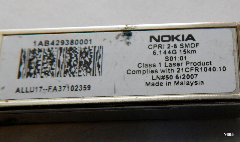 2 QTY Nokia CPRI 2-6 SMDF Transceiver