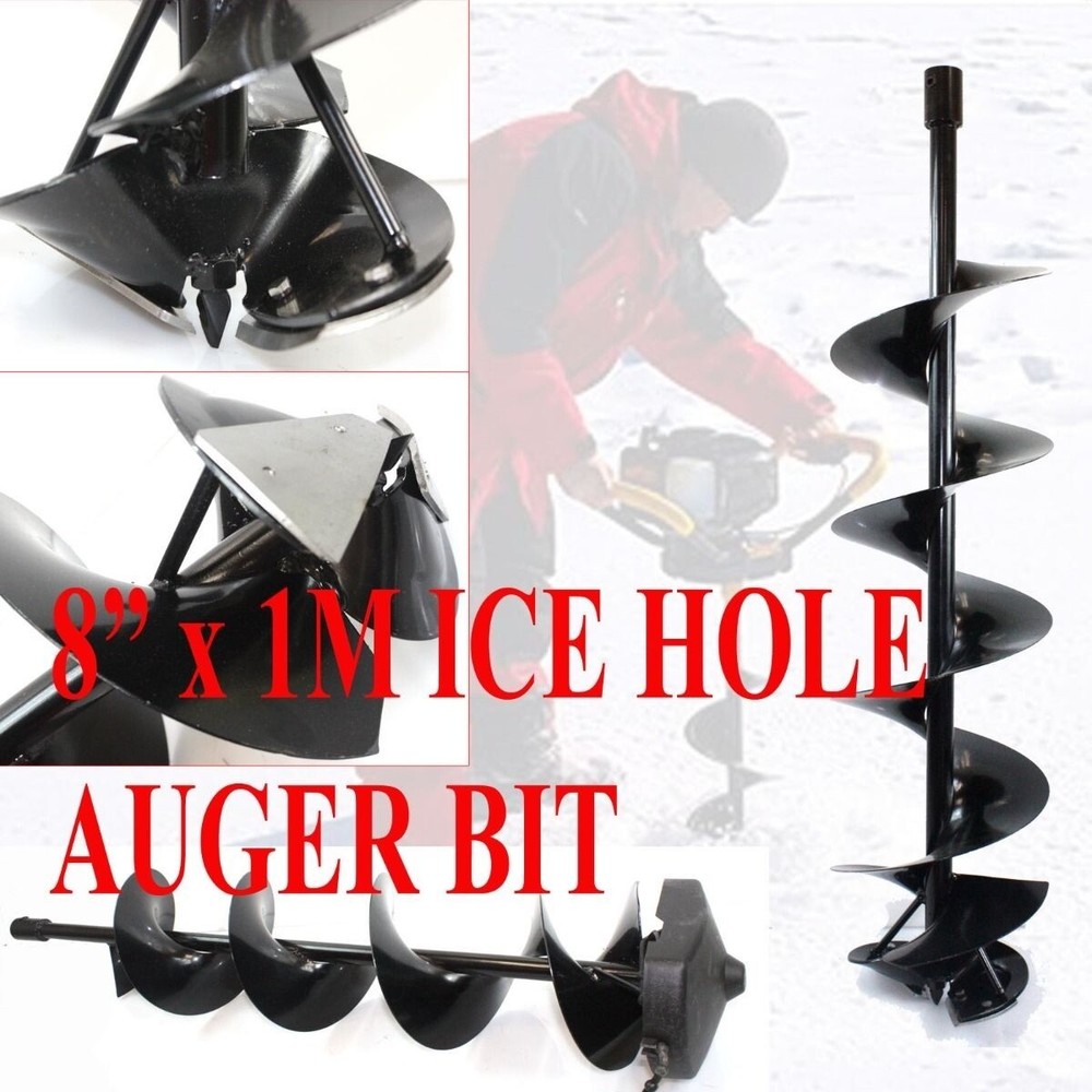 Earth Post Hole Ice Drill Digger Auger Bits Bit 4, 6, 8, 10, 12" @ 32" or 39