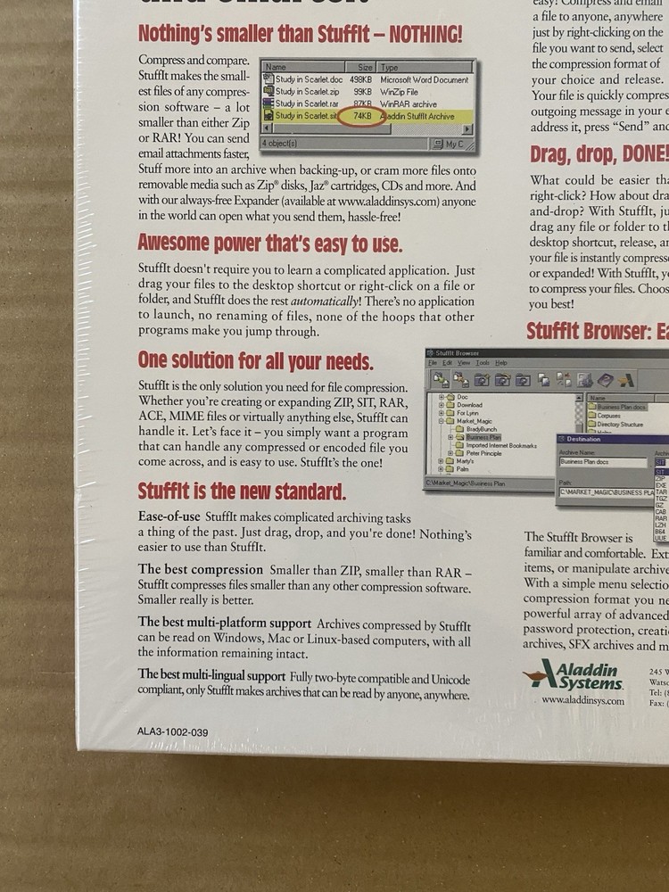 Stuffit by Aladdin Systems (CS46)