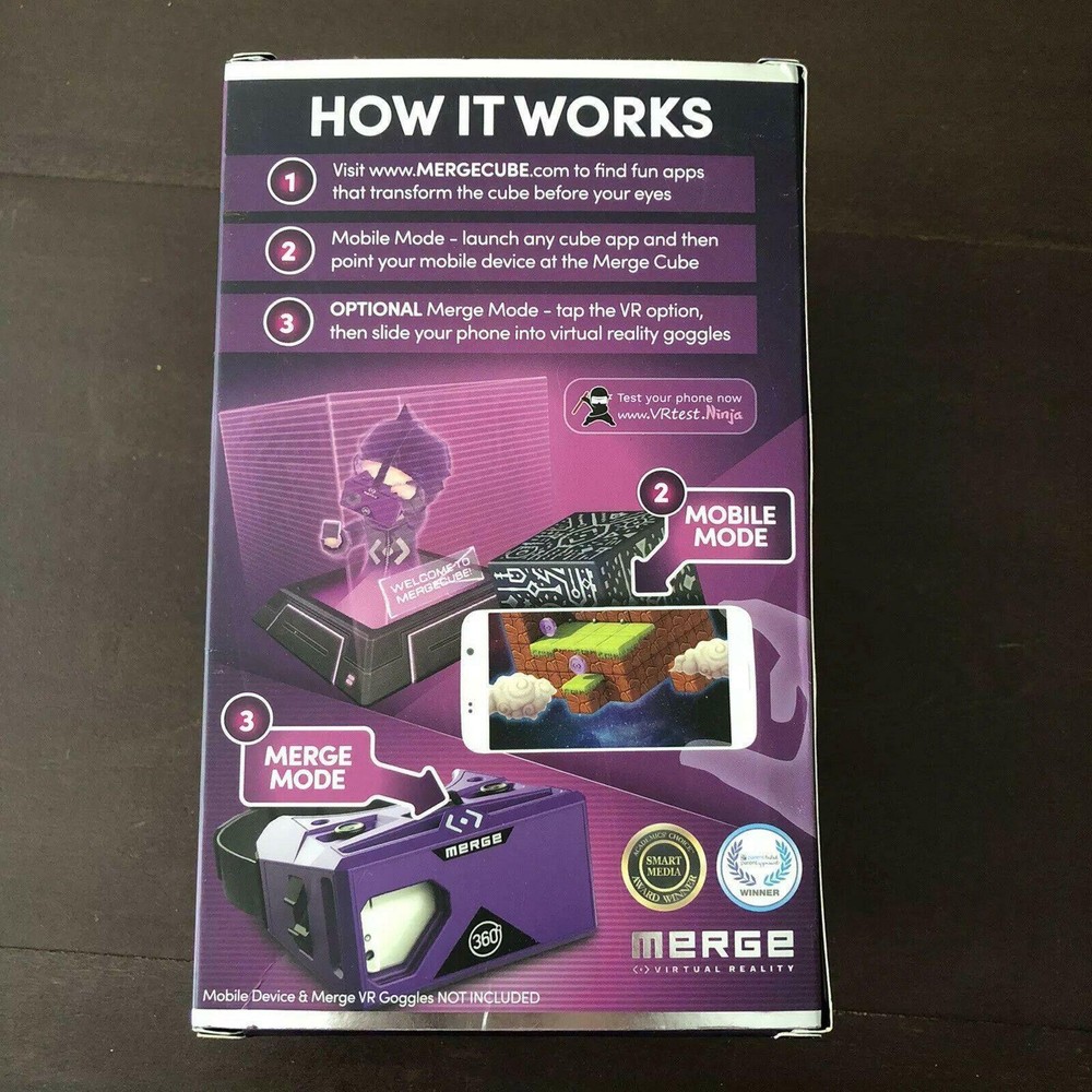 MERGE Cube Augmented Reality STEM Tool Use Your Phone AR/VR Holograms