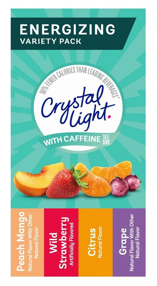 Crystal Light Energizing Variety Pack w/Caffeine - 44 Packets - Free ship!!