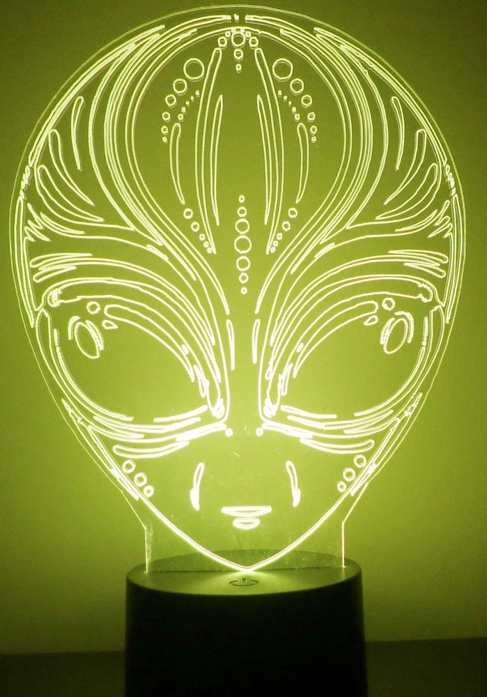 Alien Night Light Personalized FREE Light Up 3D Illusion LED Night Lamp