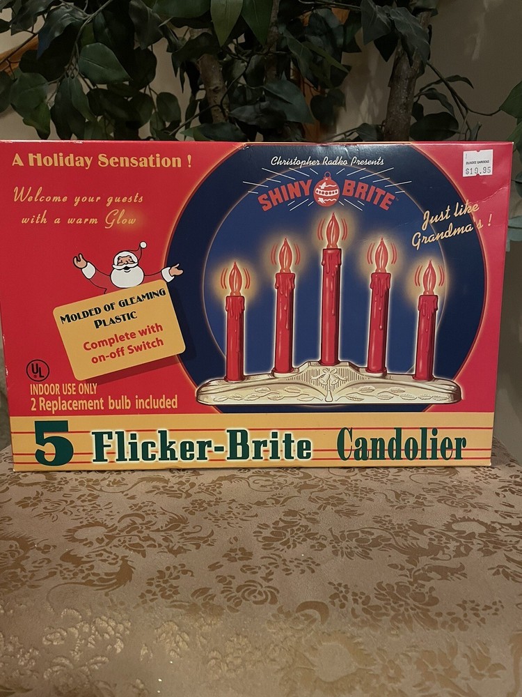 Christopher Radko Presents Shiny Brite Flicker 5 Light Candolier Candelabra