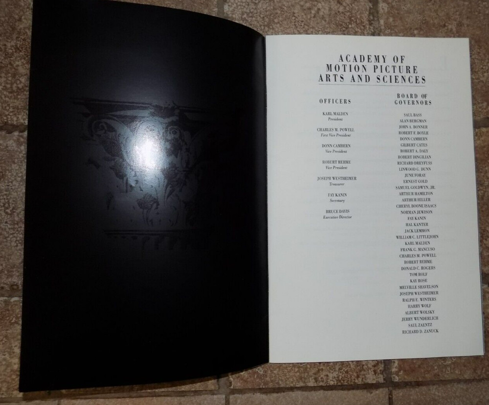62nd Annual Acadamy Awards Program - SIGNED by MICHAEL CHICKLIS - 1990 Oscars