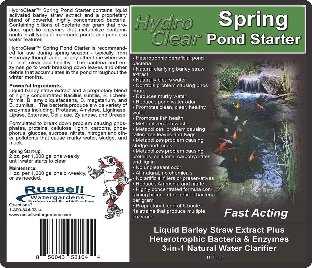 Spring Pond Starter Bacteria Plus Liquid Barley Extract