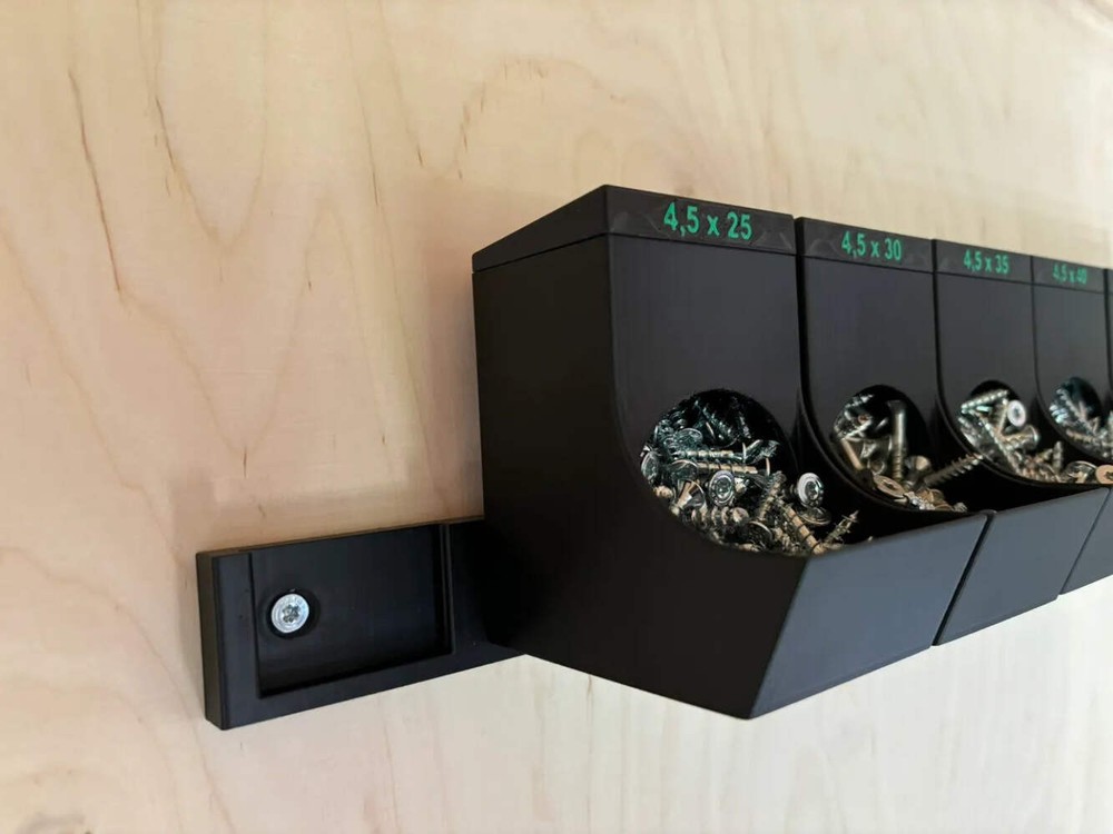 4PC Wall Mounted Panel Screws Feeder Storage DIY Organiser | 3D Printed