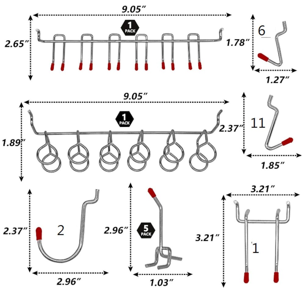 WEN WB114A Pegboard Accessory Kit, 114-Piece