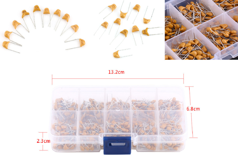 0.1uF~10uF  50V Ceramic Capacitor Assorted Kit 500Pcs 10 Value