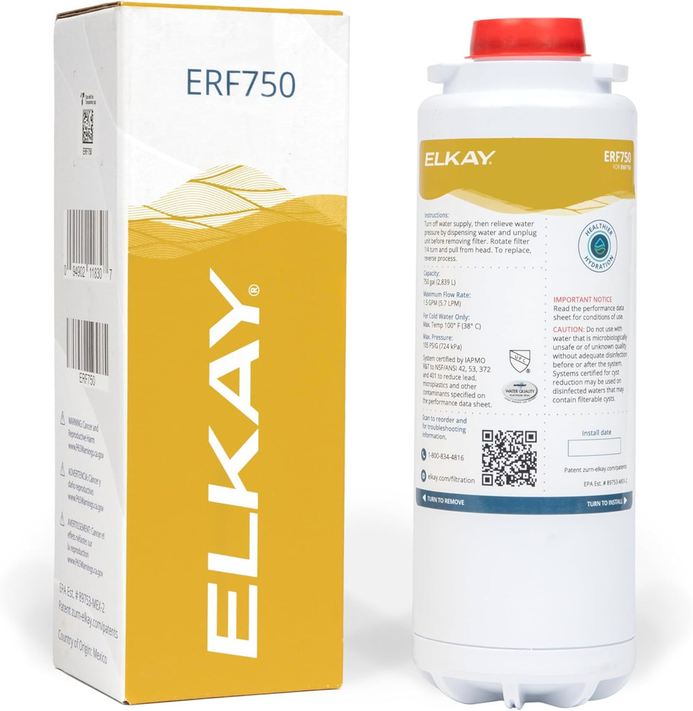 Elkay Genuine ERF750 Watersentry Lead + Microplastics NSF/ANSI Certified Residen
