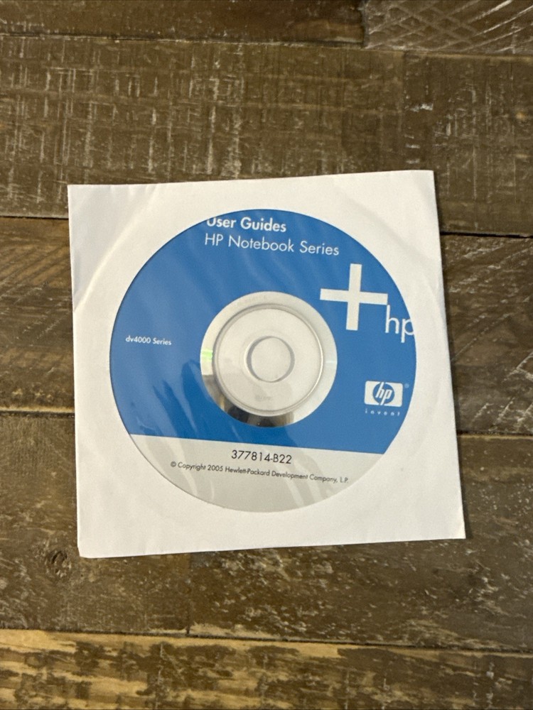 HP Notebook Series User Guides Software PC Cd Rom