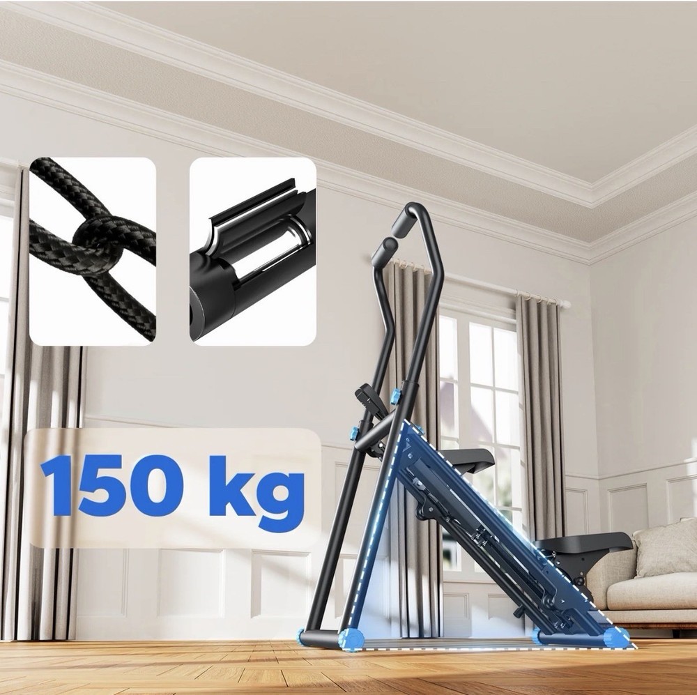 MERACH Foldable Stair Stepper with 3 Level Resistance Black