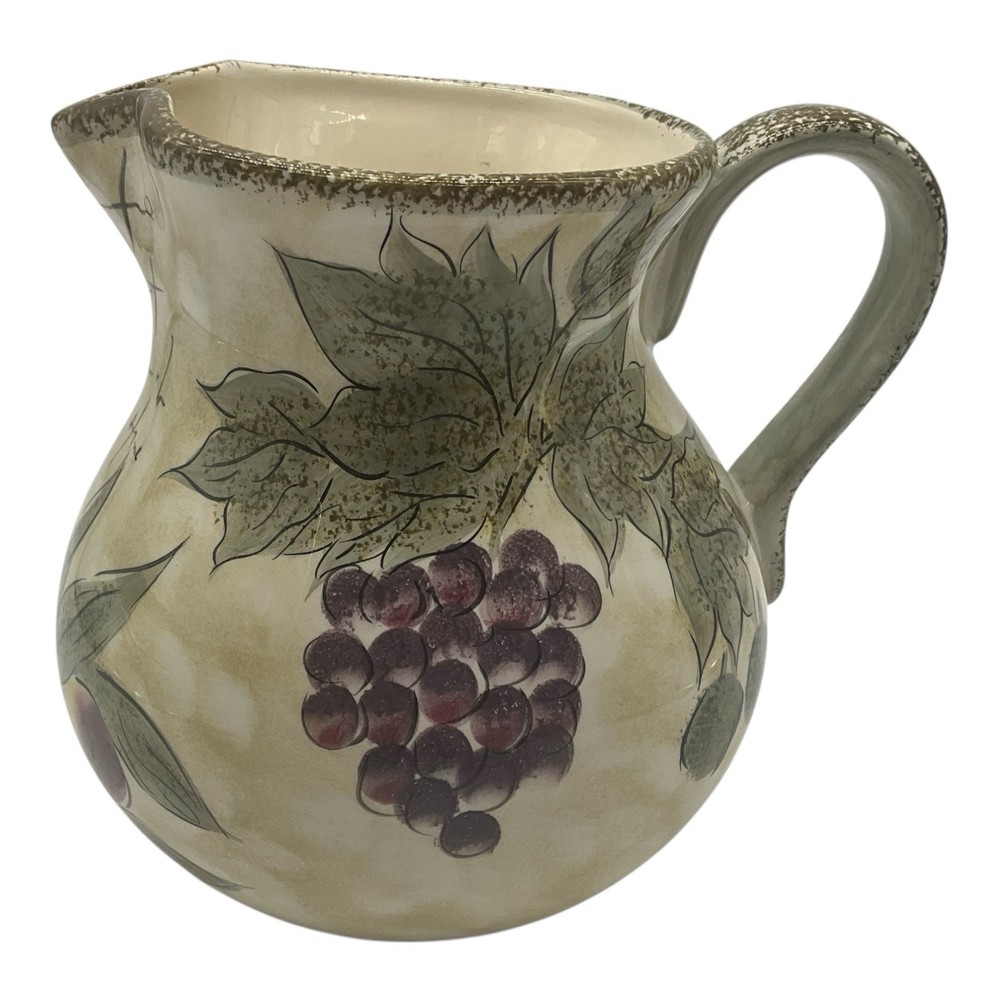 Tabletops Unlimited Barth & Dreyfuss Sorento Pattern Pitcher Olive Grove Pattern