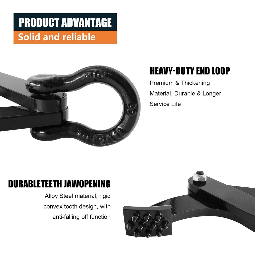 SALUINOKI Pallet Puller Clamp 6000lbs Tree Tool, Stump 6000lbs, Black