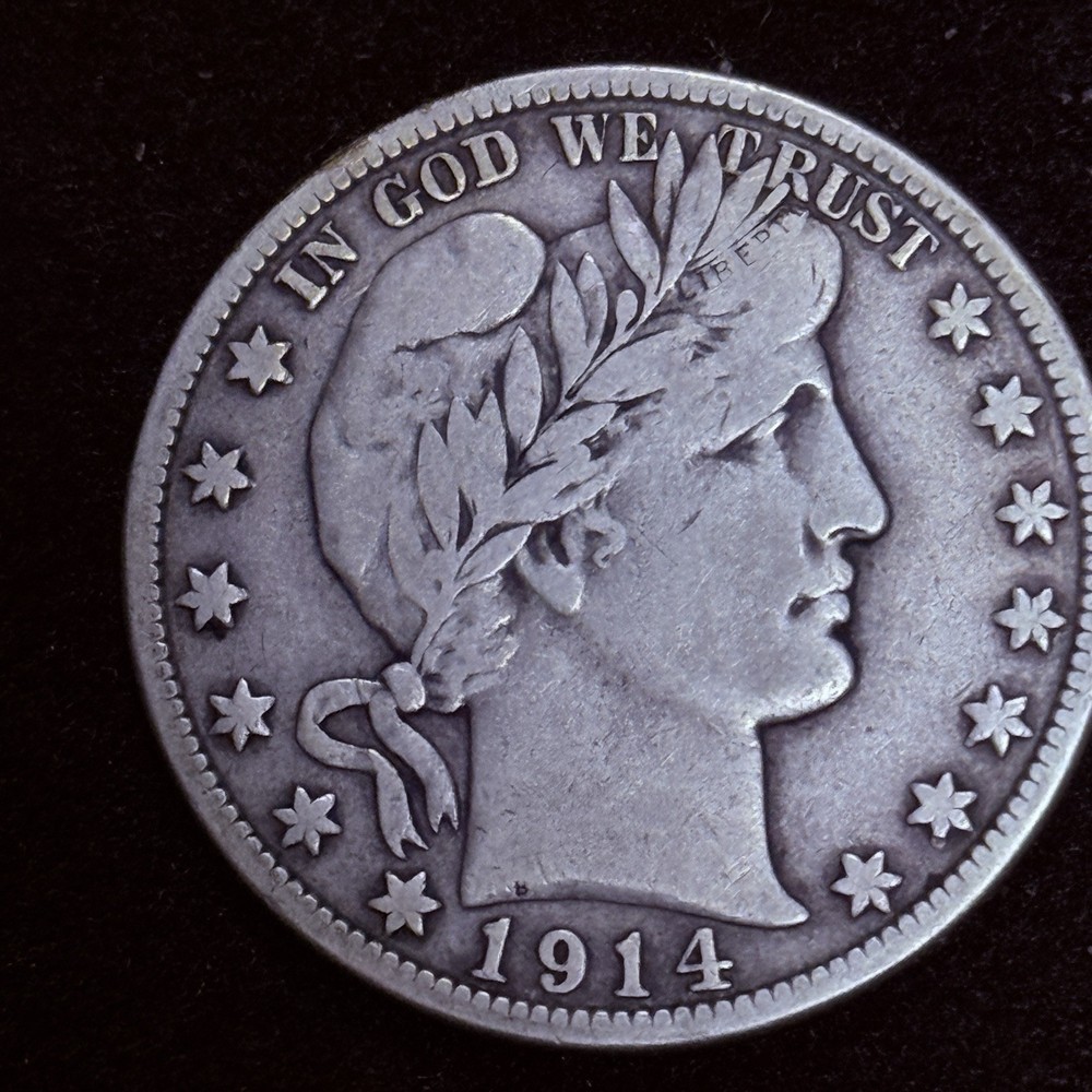 1914-S Barber Silver Half Dollar VF
