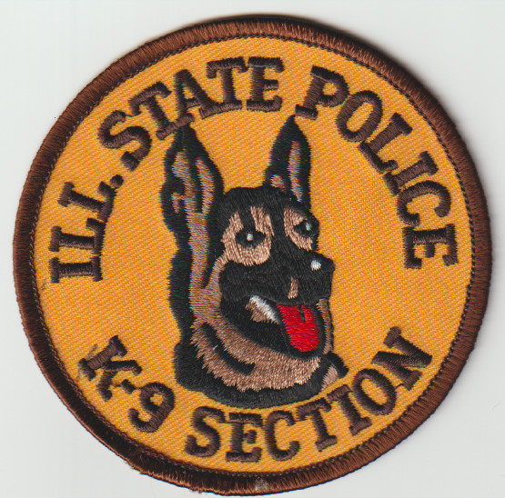 Illinois State K-9 Section non shield shape patch