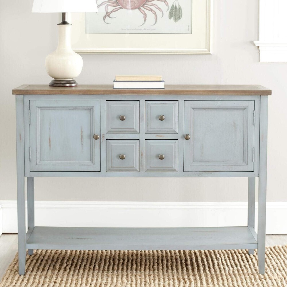 American Homes Collection Charlotte Medium Oak Sideboard with 4 drawer