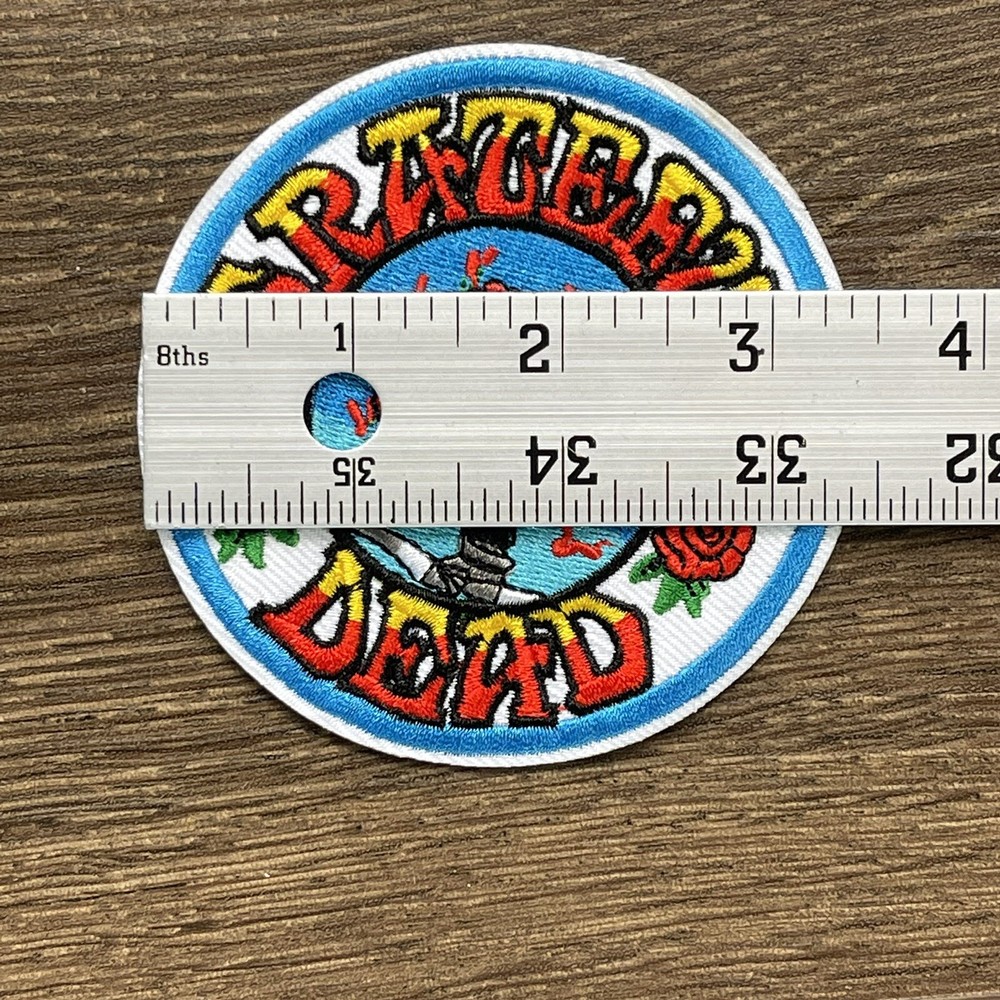 Grateful Dead Round Circle Patch Iron On Sew Dead head