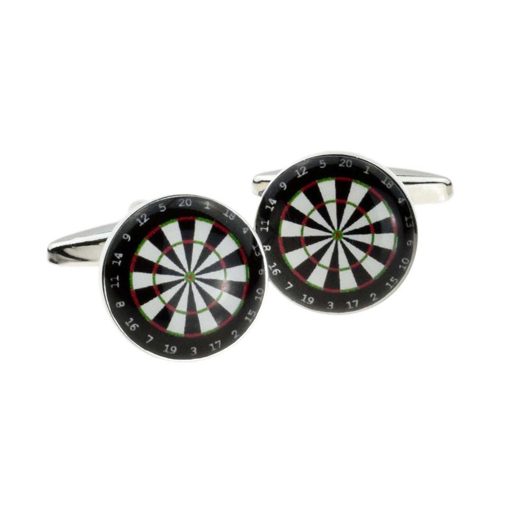Dart Board Image Design Cufflinks Presented in Gift Box